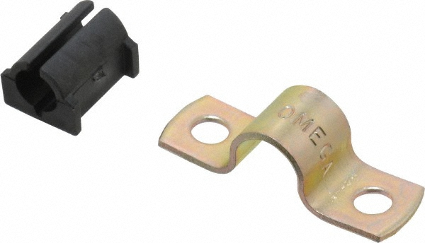 ZSI Tube Strap with Cushion: 1-3/8" Tube, Stainless Steel, 2 Mount Holes - 022MS026