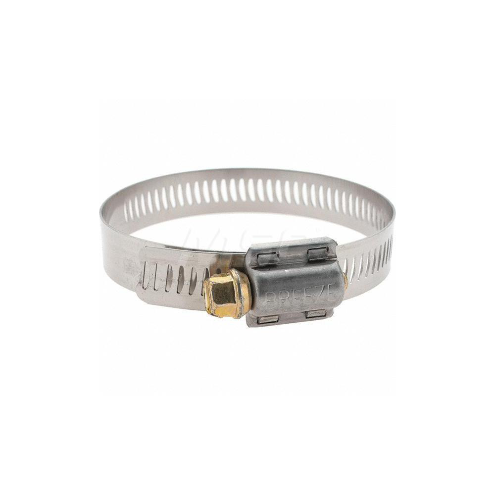 Made in USA Worm Gear Clamp: SAE 40, 2-1/16 to 3" Dia, Stainless Steel Band - 62040H BW