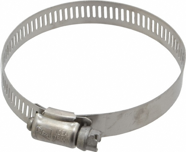 Made in USA Worm Gear Clamp: SAE 40, 2-1/16 to 3" Dia, Stainless Steel Band - 62040H BW
