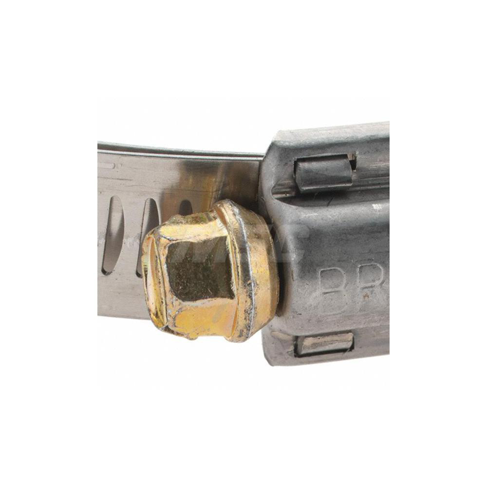 Made in USA Worm Gear Clamp: SAE 40, 2-1/16 to 3" Dia, Stainless Steel Band - 62040H BW