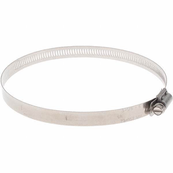 Made in USA Worm Gear Clamp: SAE 88, 3-1/8 to 6" Dia, Stainless Steel Band - 64088H BW