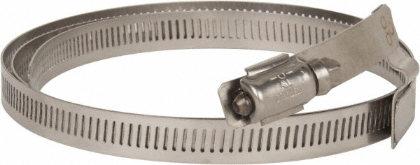 Hi-Tech Duravent Band Clamp: Hose, 10-5/8" Max Dia, 1/2" Wide, 0.02" Thick, Stainless Steel - 062710000003