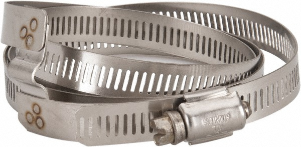 Hi-Tech Duravent Band Clamp: Hose, 10-5/8" Max Dia, 1/2" Wide, 0.02" Thick, Stainless Steel - 062710000003