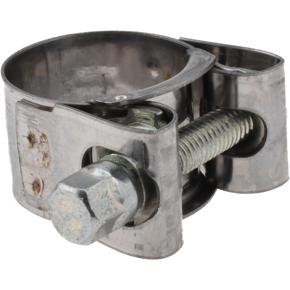 IDEAL TRIDON T-Bolt Hose Clamp: 3.38 to 3.69" Hose, 3/4" Wide, Stainless Steel - 300100338051
