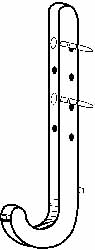 Oatey CTS Pipe Hook: 1/2" Pipe, Acrylonitrile Butadiene Styrene - 33745