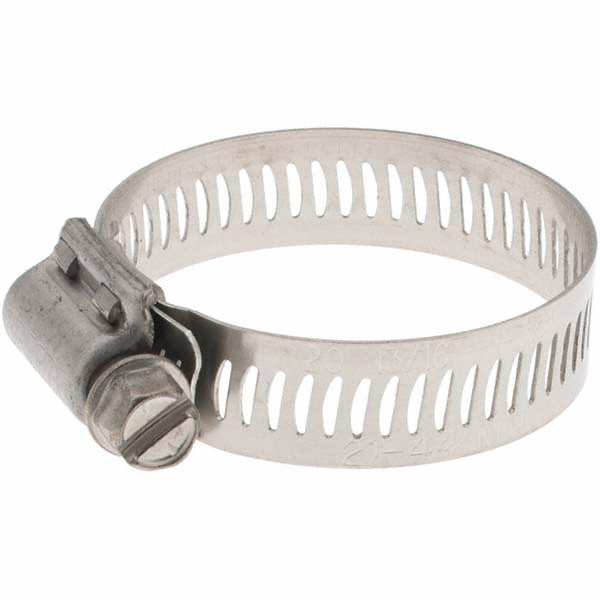 IDEAL TRIDON Worm Gear Clamp: SAE 20, 3/4 to 1-3/4" Dia, Stainless Steel Band - 630040020051