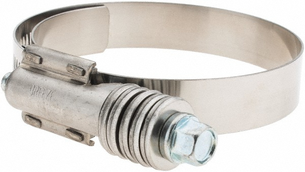 IDEAL TRIDON Worm Gear Clamp: SAE 60, 2-1/4 to 4-1/4" Dia, Stainless Steel Band - 5060051