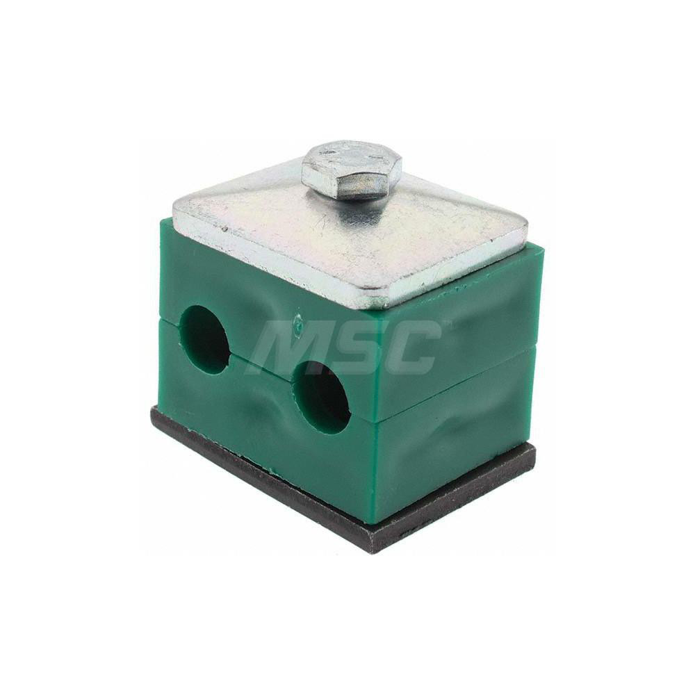 Value Collection 1.34" Wide x 1.36" High x 1.18" Deep, Polypropylene Twin Vibration-Control Clamp - AT1-9.5-A