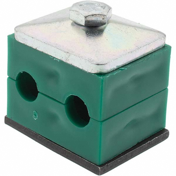 Value Collection 1.34" Wide x 1.36" High x 1.18" Deep, Polypropylene Twin Vibration-Control Clamp - AT1-9.5-A