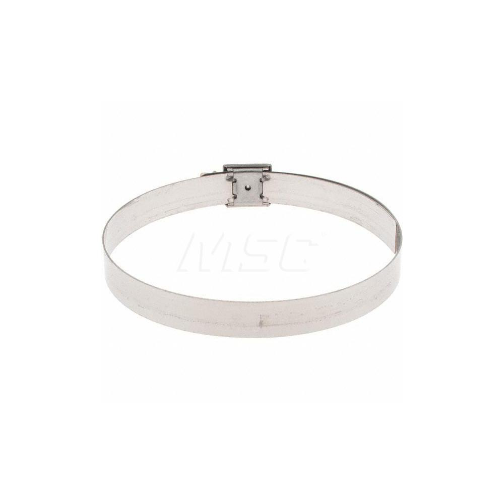 Made in USA Worm Gear Clamp: SAE 60, 3-5/16 to 4-1/4" Dia, Stainless Steel Band - 9260 BW