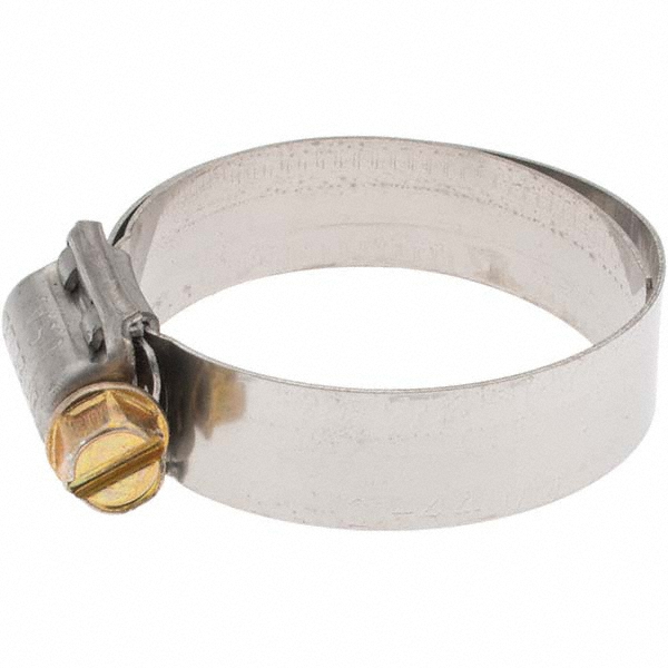 Made in USA Worm Gear Clamp: SAE 60, 3-5/16 to 4-1/4" Dia, Stainless Steel Band - 9260 BW
