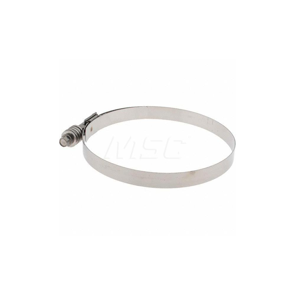 Made in USA Worm Gear Clamp: SAE 612, 5-1/4 to 6-1/8" Dia, Stainless Steel Band - CT 600 L SS BW