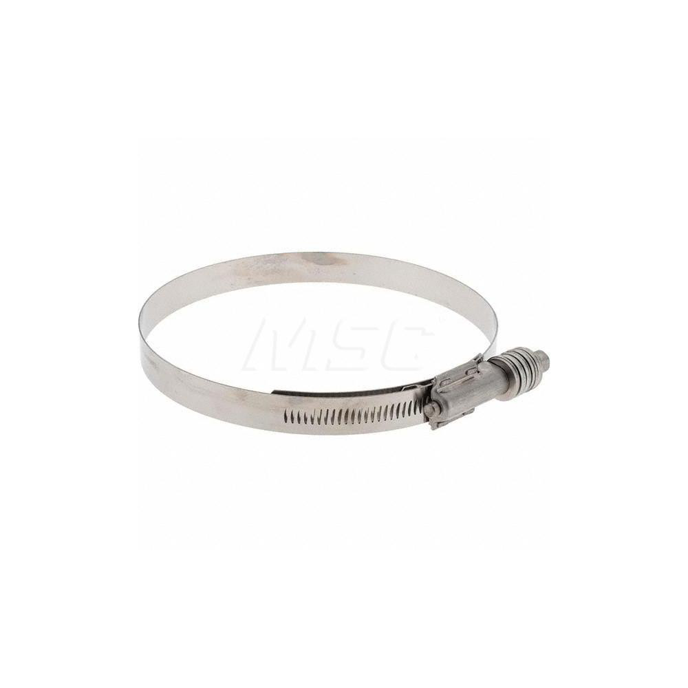 Made in USA Worm Gear Clamp: SAE 612, 5-1/4 to 6-1/8" Dia, Stainless Steel Band - CT 600 L SS BW