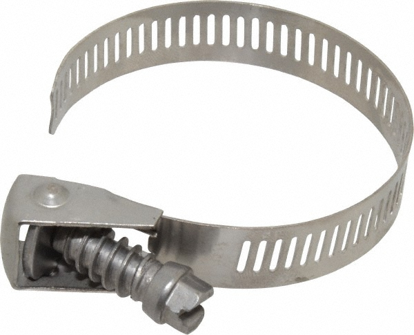 IDEAL TRIDON Worm Gear Clamp: SAE 12, 1/2 to 1-1/4" Dia, Stainless Steel Band - M550012706