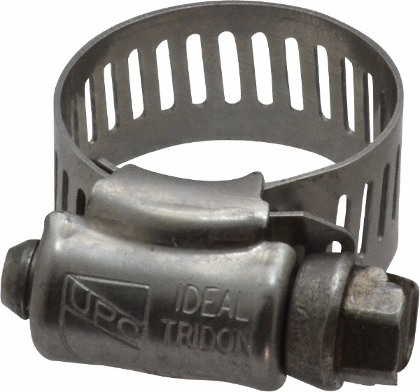 IDEAL TRIDON Worm Gear Clamp: SAE 12, 1/2 to 1-1/4" Dia, Stainless Steel Band - M550012706