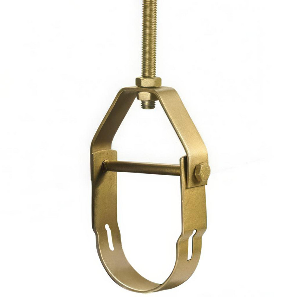 Klo-Shure Clevis Mount Insulation Coupling: 2-5/8" Pipe, Steel, Trivalent Zinc & Yellow Finish - 704262