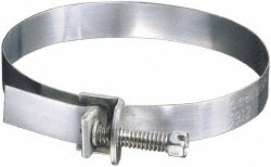 IDEAL TRIDON Worm Gear Clamp: SAE 72, 1 to 5" Dia, Galvanized Steel Band - 5918052