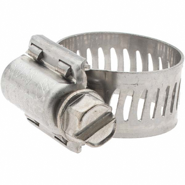 Value Collection Worm Gear Clamp: SAE 6, 7/16 to 25/32" Dia, Stainless Steel Band - BDNA-24110-THA