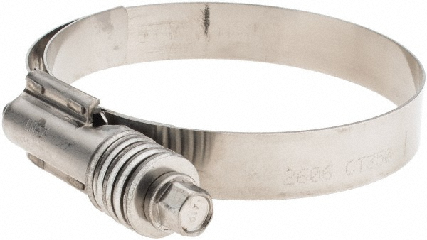 IDEAL TRIDON Worm Gear Clamp: SAE 450, 3-7/16 to 4-1/4" Dia, Stainless Steel Band - 382150450051