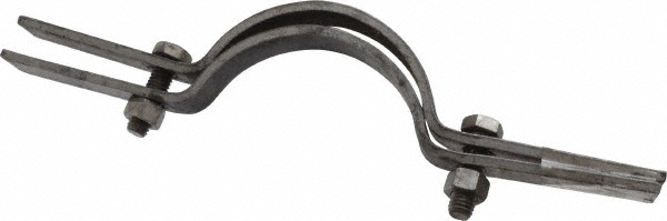 Anvil Riser Clamp: 4" Pipe, Carbon Steel, Black, Blue & Silver - 0500173604