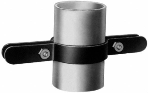 Anvil Riser Clamp: 4" Pipe, Carbon Steel, Black, Blue & Silver - 0500173604