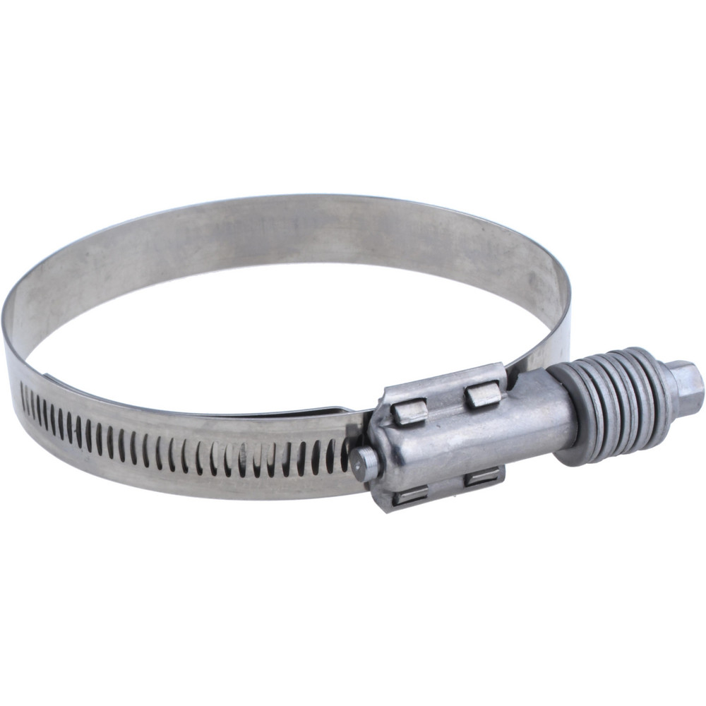 IDEAL TRIDON Worm Gear Clamp: SAE 64, 2-1/2 to 4-1/2" Dia, Stainless Steel Band - 5Y06451