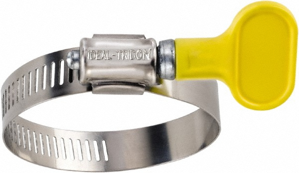 IDEAL TRIDON Worm Gear Clamp: SAE 64, 2-1/2 to 4-1/2" Dia, Stainless Steel Band - 5Y06451