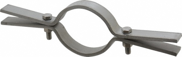 Empire Riser Clamp: 3" Pipe, 3-1/8" Tube, Carbon Steel, Blue & Silver - 50CTI0300