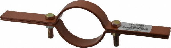 Empire Riser Clamp: 3" Pipe, 3-1/8" Tube, Carbon Steel, Blue & Silver - 50CTI0300