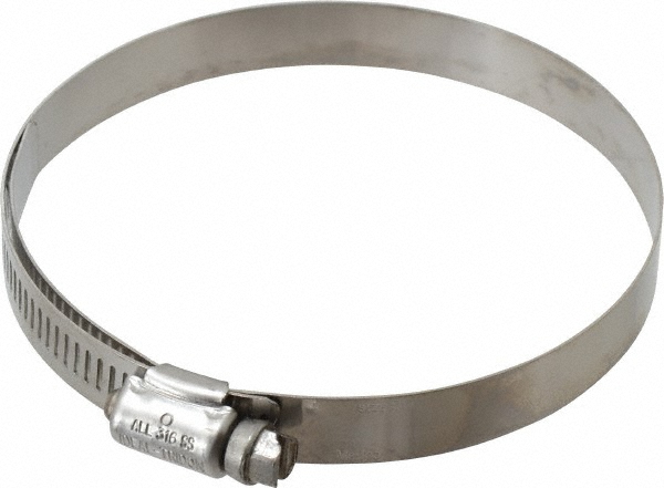 Dixon Valve & Coupling Worm Gear Clamp: 3-1/16 to 4" Dia, Stainless Steel Band - HSS56