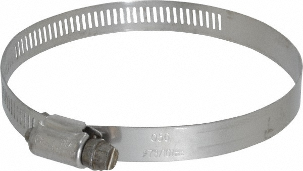 Dixon Valve & Coupling Worm Gear Clamp: 3-1/16 to 4" Dia, Stainless Steel Band - HSS56