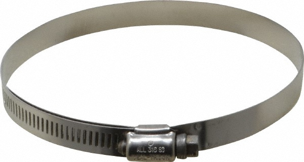 Dixon Valve & Coupling Worm Gear Clamp: 3-1/16 to 4" Dia, Stainless Steel Band - HSS56