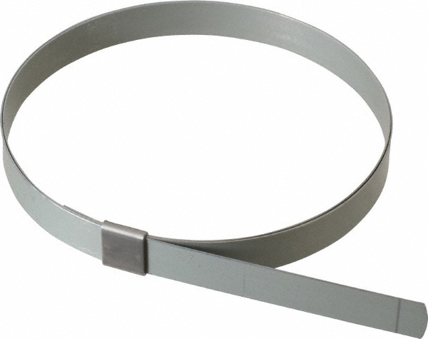 IDEAL TRIDON Band Clamp: Preformed J-Style Clamp, 3/8" Wide, 0.025" Thick, Galvanized Steel - HBJS302
