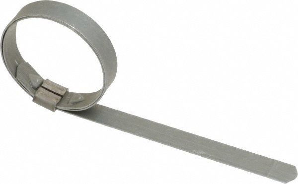 IDEAL TRIDON Band Clamp: Preformed J-Style Clamp, 3/8" Wide, 0.025" Thick, Galvanized Steel - HBJS302