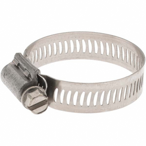 IDEAL TRIDON Worm Gear Clamp: SAE 20, 11/16 to 1-3/4" Dia, Stainless Steel Band - 6920051