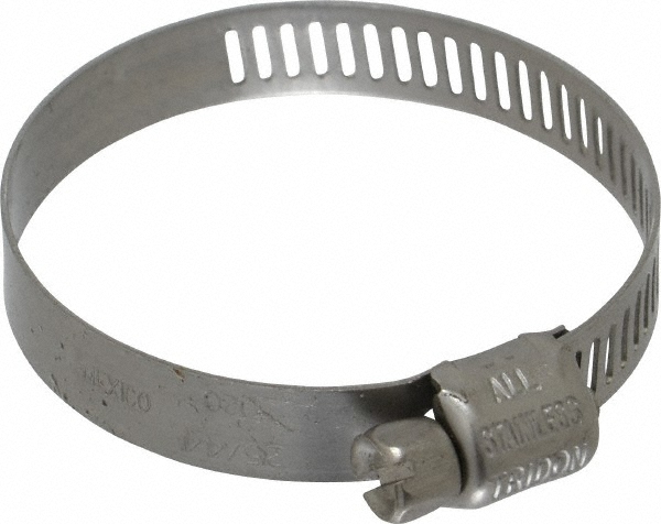 IDEAL TRIDON Worm Gear Clamp: SAE 20, 11/16 to 1-3/4" Dia, Stainless Steel Band - 6920051
