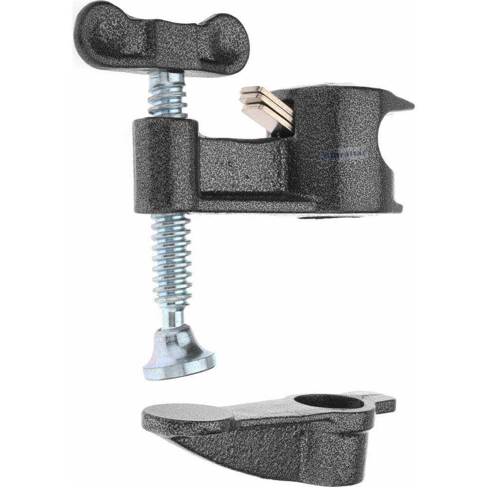 Empire Riser Clamp: 3-1/2" Pipe, 3-5/8" Tube, Stainless Steel, Blue & Silver - 50SS0350