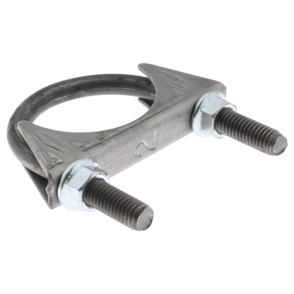 ZSI U-Bolt Clamp with Cushion: 1" Pipe, Steel, Electro-Galvanized Finish - UB1PA