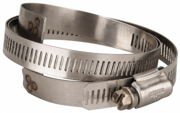 Hi-Tech Duravent Band Clamp: Hose, 5-5/8" Max Dia, 1/2" Wide, 0.02" Thick, Stainless Steel - 062705000003