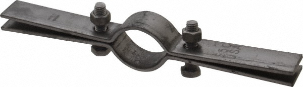 Empire Riser Clamp: 1-1/4" Pipe, 1.66" Tube, Carbon Steel, Black, Blue & Silver - 50B0125