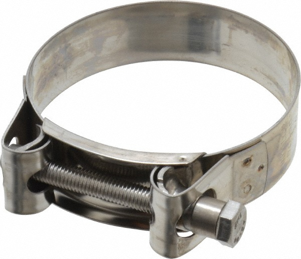 Mikalor T-Bolt Hose Clamp: 3.11 to 3.35" Hose, 63/64" Wide, Stainless Steel - 301320-0