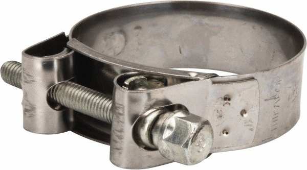 Mikalor T-Bolt Hose Clamp: 3.11 to 3.35" Hose, 63/64" Wide, Stainless Steel - 301320-0