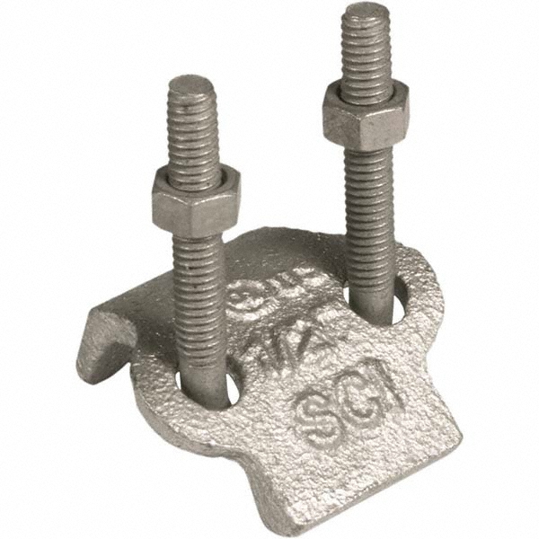 Cooper Crouse-Hinds Conduit Clamp: 1" Pipe, 1" Tube, Iron, Electrogalvanized Finish - ETC100HD
