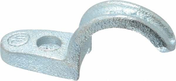 Cooper Crouse-Hinds Conduit Clamp: 1" Pipe, 1" Tube, Iron, Electrogalvanized Finish - ETC100HD