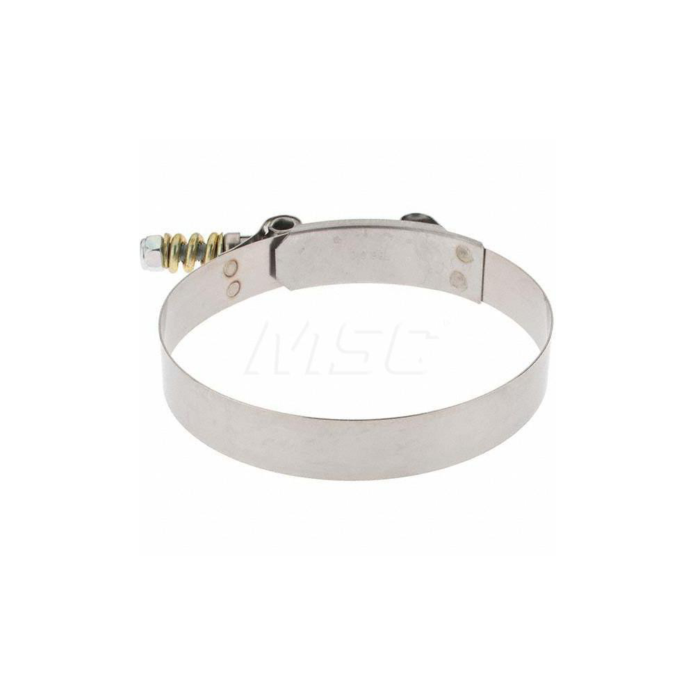 IDEAL TRIDON T-Bolt Hose Clamp: 4.13 to 4.44" Hose, 1/4" Wide, Stainless Steel - 300300406191