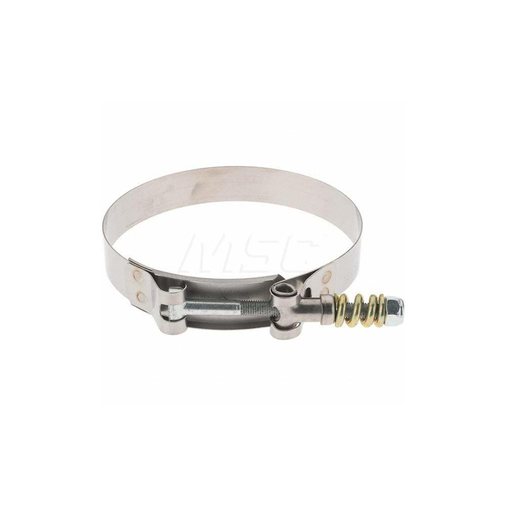 IDEAL TRIDON T-Bolt Hose Clamp: 4.13 to 4.44" Hose, 1/4" Wide, Stainless Steel - 300300406191