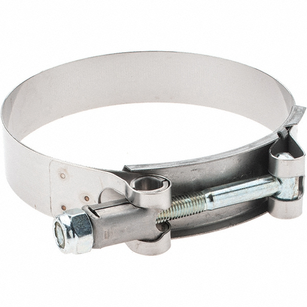 IDEAL TRIDON T-Bolt Channel Bridge Clamp: 3.25 to 3.56" Hose, 3/4" Wide, Stainless Steel - 300210325051