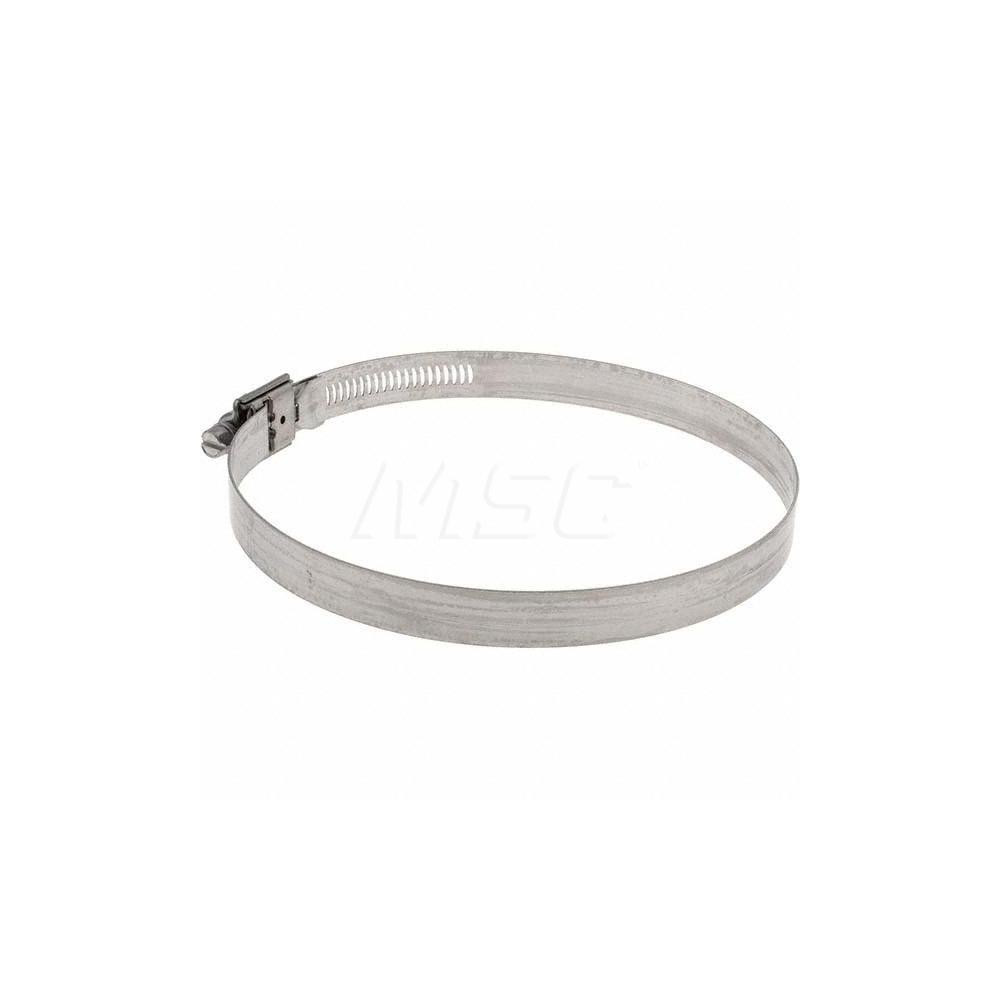 Made in USA Worm Gear Clamp: SAE 612, 5-1/4 to 6-1/8" Dia, Stainless Steel Band - HTM 600 BW