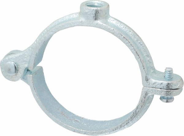 Empire Split Ring Hanger: 2-1/2" Pipe, 1/2" Rod, Malleable Iron, Electro-Galvanized Finish - 41HG0250