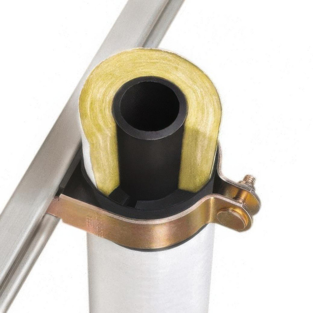 Klo-Shure Strut Mount Insulation Coupling: 5/8" Pipe, Steel, Trivalent Zinc & Yellow Finish - 928062